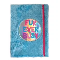 Shining girl Notatnik pluszowy turkusowy w worku