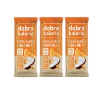 Dobra Kaloria Baton owocowy kokos z nuta pomaraczy Zestaw 3 x 35 g