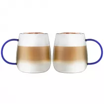 Vialli Design Komplet szklanek z niebieskim uchem Bolla 1135 2 x 400 ml