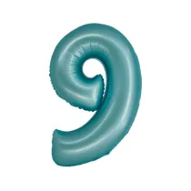 Godan Balon foliowy Smart cyfra 9 niebieski matowy 76cm