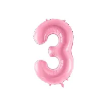 PartyDeco Balon foliowy 3 r�owy 86cm