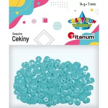 Titanum Cekiny okr�g�e pastelowe lazurowe 7mm, 14g
