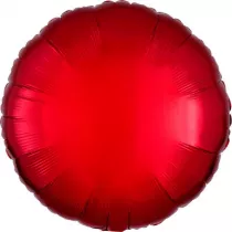 Amscan Balon foliowy metalik czerwony okr�g�y luzem 43cm