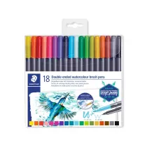 Staedtler Pisaki dwustronne Design Journey, do akwareli, 1-6 i 0.5-0.6mm, 18 kolor�w 8 szt.