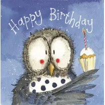 Alex Clark Karnet Urodziny AC762 Sowa i babeczka