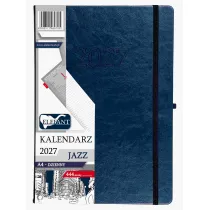 Kalendarz 2027 Jazz A4 dzienny granatowy