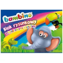 St. Majewski Blok rysunkowy A4 z kolorowymi kartkami Bambino