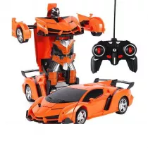 Auto Robot Transformers 2w1 Pilot R/C pomara�czowy LeanToys