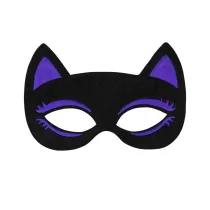 Maska na Halloween flokowana Kot