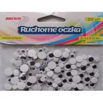 Brewis Ruchome oczka owalne z czarnymi rz�sami 26 szt.