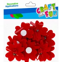Craft with Fun Ozdoba filcowa samoprzylepna biedronka 12 szt.