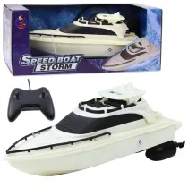��d� motorowa R/C na baterie czarno-bia�a LeanToys