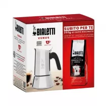 Bialetti Zestaw kawiarka New Venus 6tz + Kawa mielona Perfetto Moka Classico 235 ml
