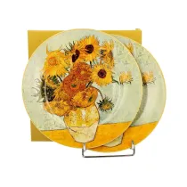 Duo Sp. z o.o. Komplet talerzy deserowych Van Gogh Sunflowers 2 szt.