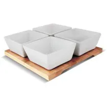 Lamart Zestaw miski + taca do serwowania dip�w LT9018 4 szt.
