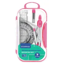 Zestaw szkolny geometryczny 7el. r�owy STARPAK 559667