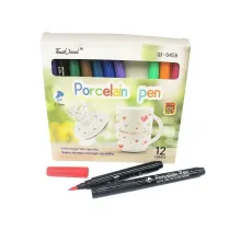 Adar Flamastry do malowania po porcelanie 12 kolorw