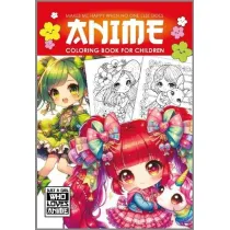 Kolorowanka A4 Anime Dla Dzieci czerwona