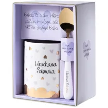 Be-Happy Gifts Zestaw Kubek+�y�ka dla Babci - Ukochana Babunia
