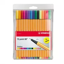 Stabilo Cienkopisy Point Neon 15 szt.