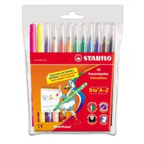 Stabilo Flamastry Trio A-Z 12 szt.
