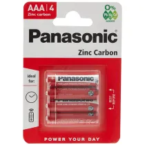 Panasonic AAA R03 Zinc Carbon Batteries 4 pcs.
