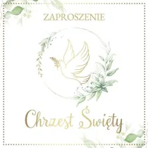 Armin Style ZAPROSZENIE CHRZEST 130X130 Z KOP AS ZP-106 OP10