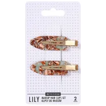 Sister Young Lily Makeup Hair Clips Zestaw klipsy do wosw Green Coffee 2 szt.