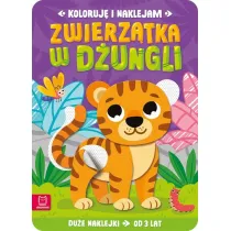 Koloruj i naklejam. Zwierztka w dungli