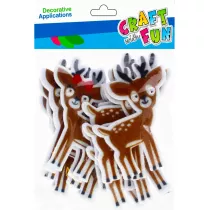 Craft with Fun Ozdoba filcowa samoprzylepna sarenka 12 szt.