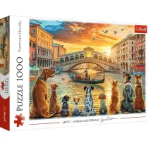Puzzle 1000 el. Pieski w Wenecji Trefl