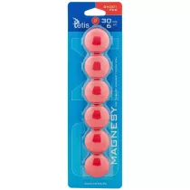 Tetis Magnesy do tablic gadkie czerwone 30mm/6