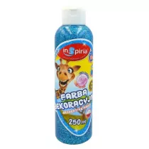 InSpiria Farba dekoracyjna brokatowa niebieska 250 ml