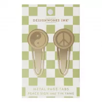 Designworks Ink Zakadki do ksiek metalowe - Peace Yin Yang 2 szt.