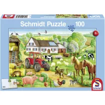 Puzzle 100 el. Wesoe gospodarstwo Schmidt