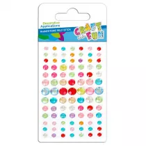 Craft with Fun Kryszta�ki samoprzylepne k�ka 91 element�w