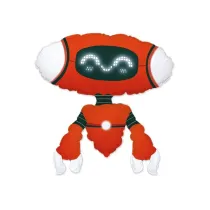 Balon Flexmetal foliowy Robot Red 68cm