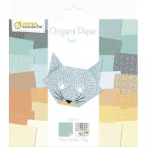 Avenue Mandarine Papier origami Furs 20 x 20 cm 60 kartek