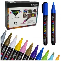 Leantoys Flamastry akrylowe 12 kolorw