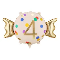 PartyDeco Balon foliowy Cukierek   4  , 61x37 cm, mix  1 op. / 1 szt.