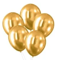 Balony z efektem chromu z�ote 30cm