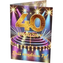 Nero Karnet A B6 40 urodziny z�ote RU-004