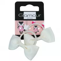 Glamour Kids kokardki do wosw Kremowe 2 szt.