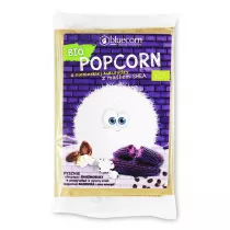 Popcrop Popcorn z niebieskiej kukurydzy z mas�em shea i sol� do przygotowania w mikrofal�wce bezglutenowy 100 g Bio