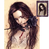 Puzzle 1000 el. Czarna r�a, Frances Victoria Heye