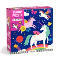 Mudpuppy Puzzle podogowe z unikalnymi ksztatami 25 el. Magiczne jednoroce