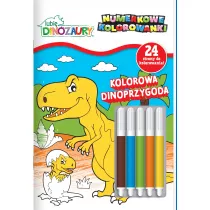 Kolorowa Dinoprzygoda. Lubi Dinozaury. Numerkowe kolorowanki