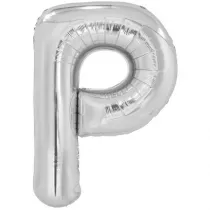 Amscan Balon foliowy litera P srebrna 60,5x86cm