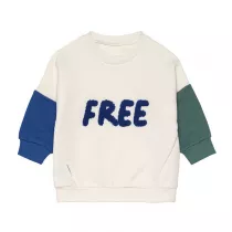 Lassig Bluza z baweny organicznej GOTS Little Gang Free milky 7-12 mies.
