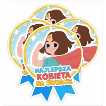 LearnHow Medal papierowy - Najlepsza kobieta 4szt
